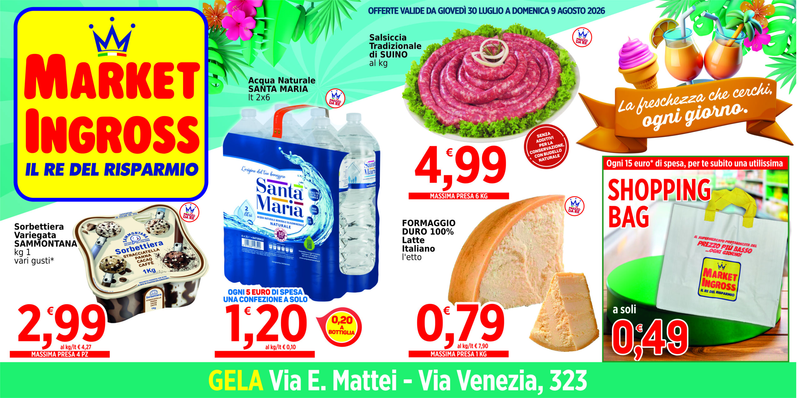 Volantino Market Ingross numero 20 dedicato ai punti vendita di Gela