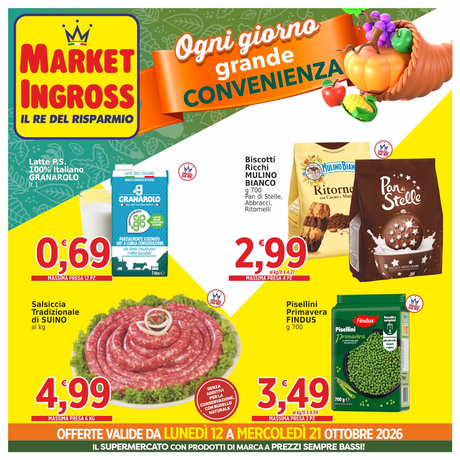 Volantino Market Ingross numero 27 valido dal 12 al 21 ottobre 2026 in tutte le filiali