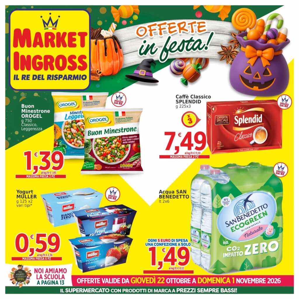Volantino Market Ingross numero 28 valido dal 22 ottobre al 1 novembre 2026 in tutte le filiali
